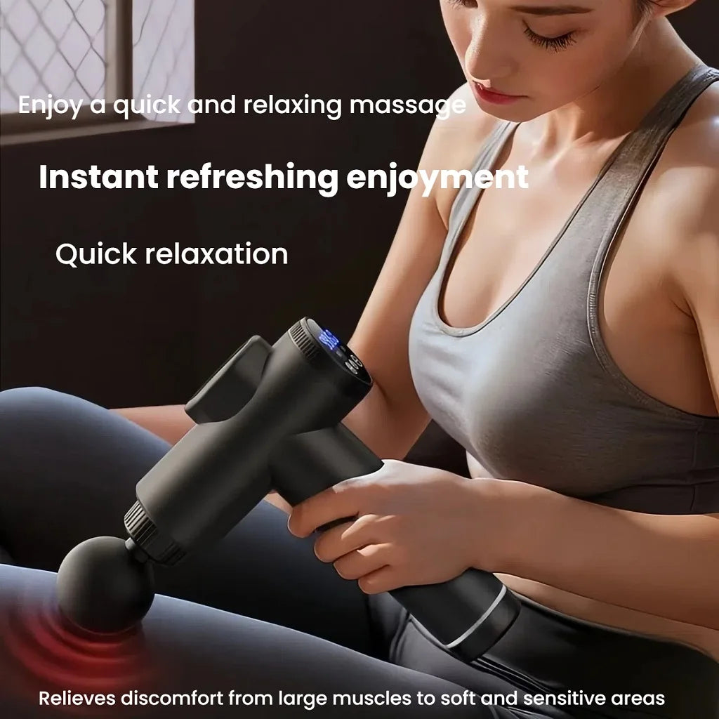 Massage Gun LCD Touch Screen Muscle Fasciitis Pain Relief/Recovery Suitable Alleviating for Athletes and Office Workers