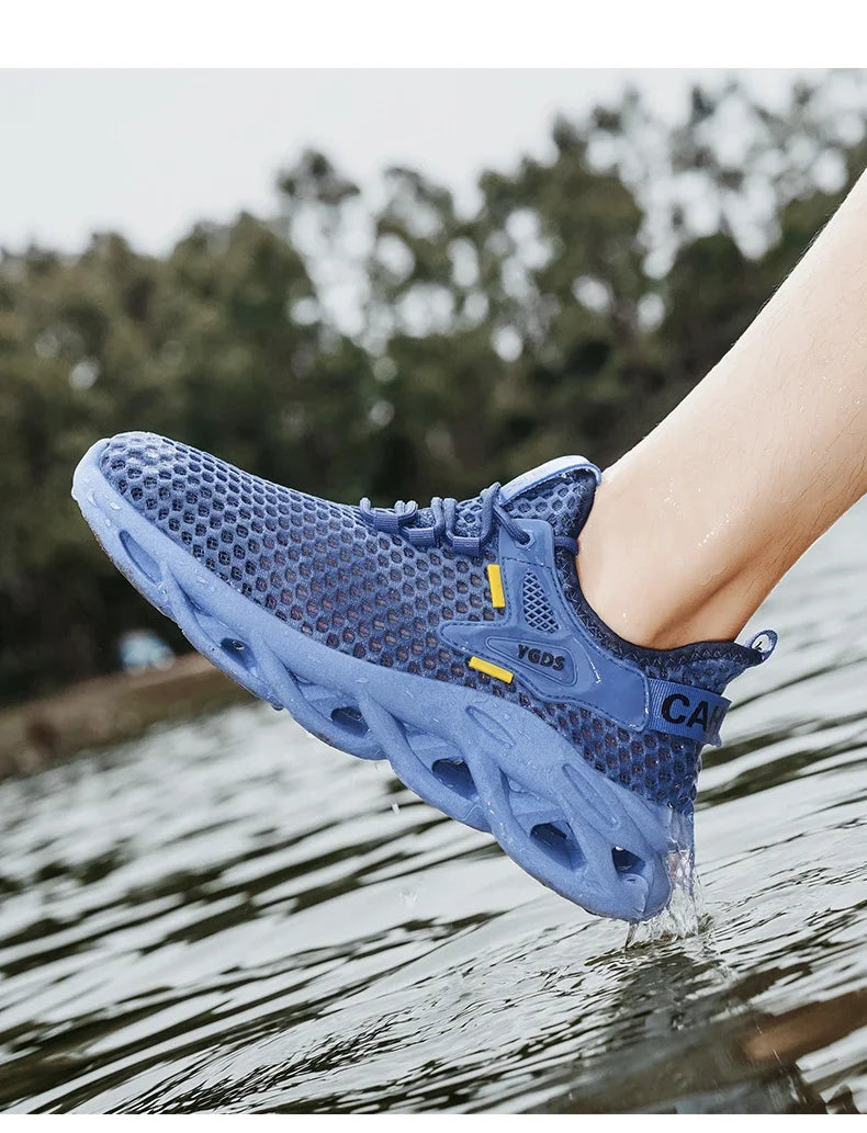 Men's Summer Mesh Sneakers Breathable for Casual Outdoor Running/Tennis Hiking & Luxury Platform Loafers Style