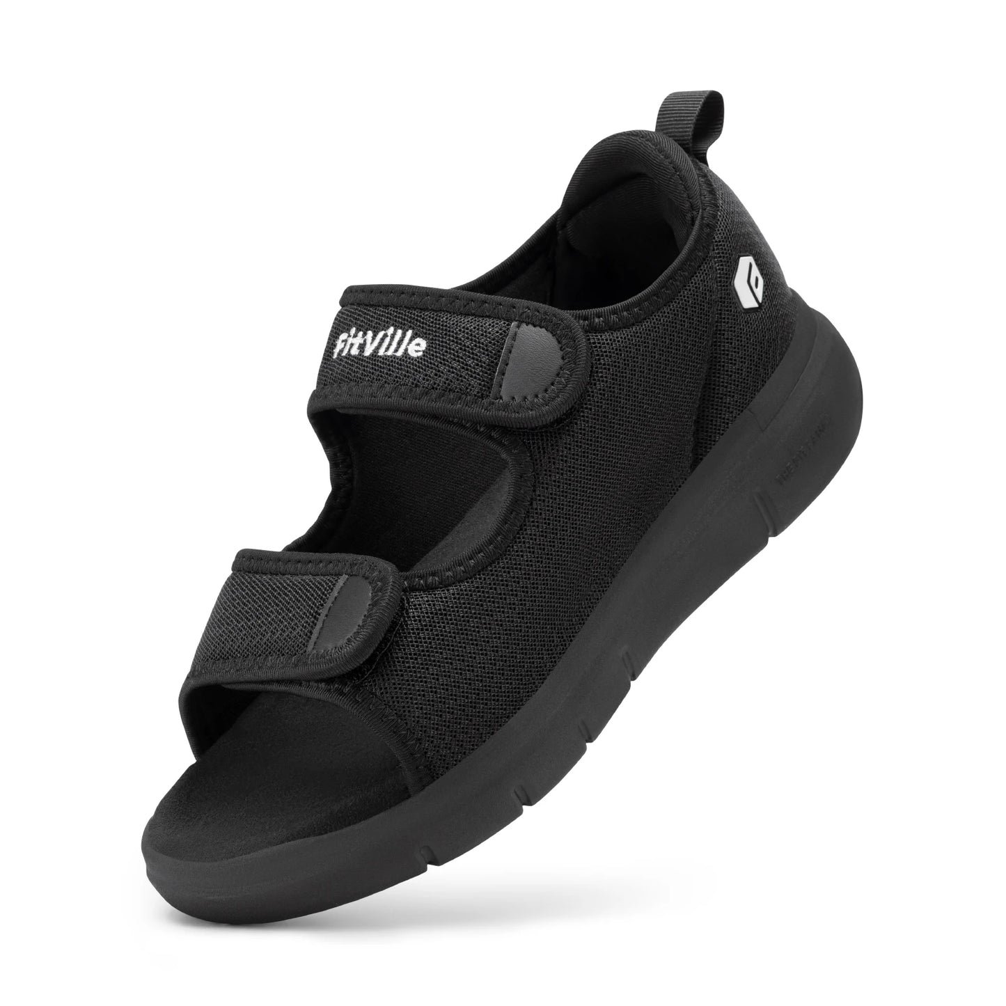 FitVille Women'S Diabetic Wide Sandals With Arch Support Adjustable Straps/Breathable Lightweight Casual Women Flat Shoes