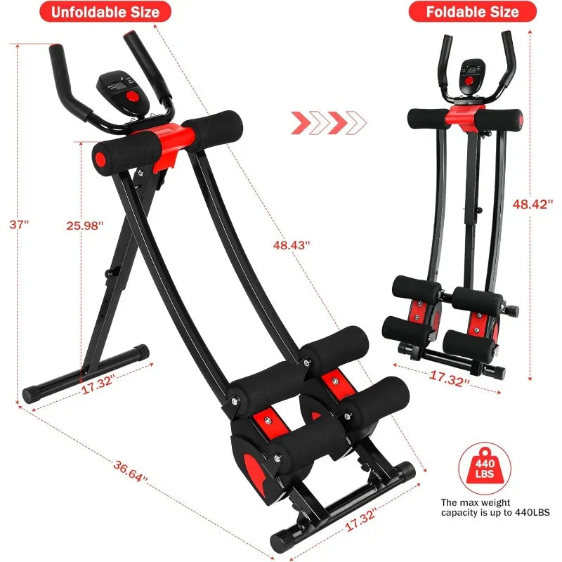 GIKPAL Ab Machine, Adjustable Trainer for Home Gym/Ab Crunch Exercise Equipment for Beginner