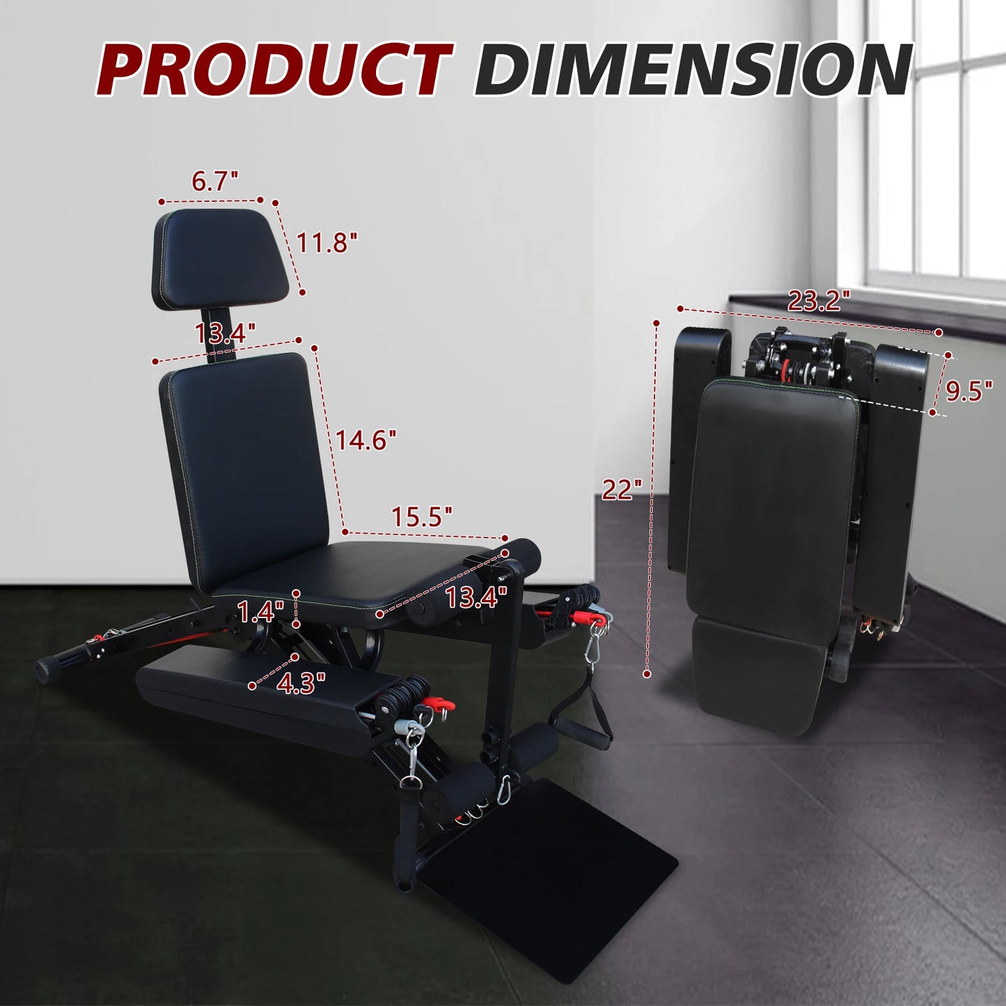 Multifunctional fitness chair adjustable full body strength training/ bench quick folding weight bench
