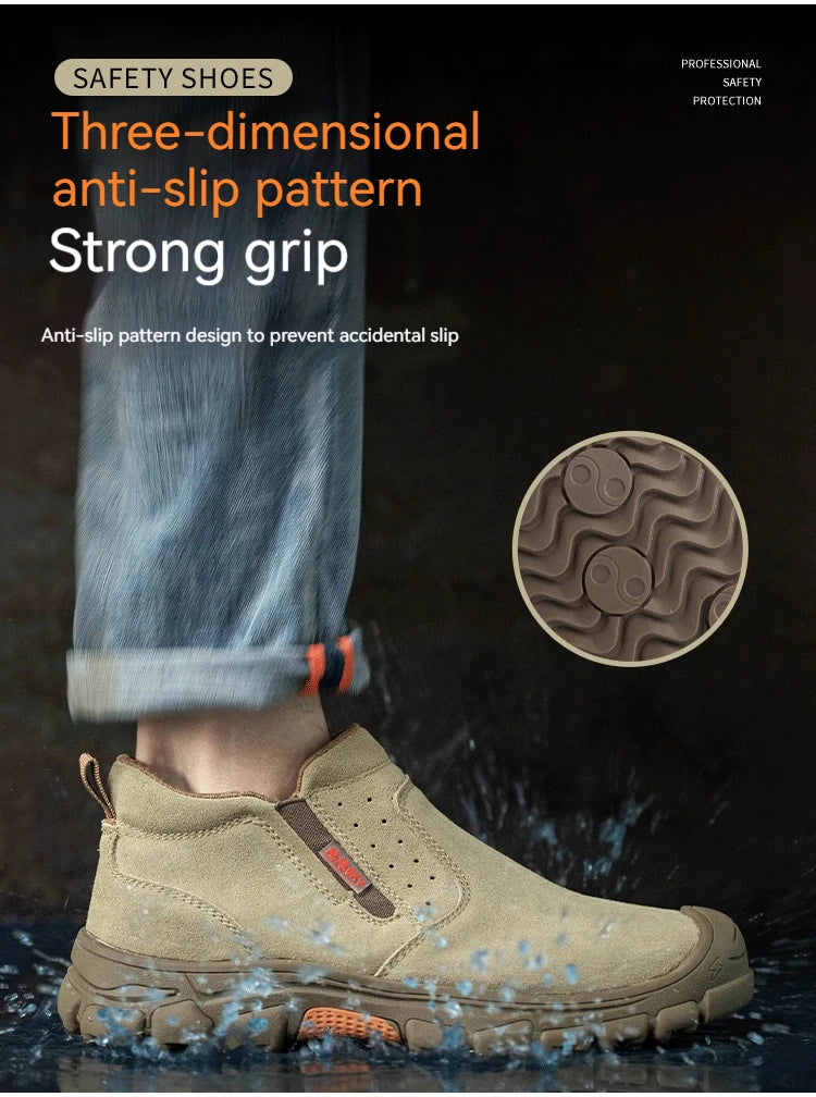 Men Work Shoes Breathable Work Sneakers Composite Toe Safety Shoes/Anti-Puncture Indestructible Shoes Welders Safety Boots