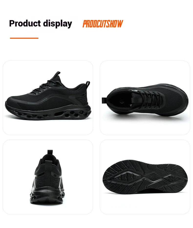 Men's Safety Shoes Anti-Impact Anti-Piercing Lightweight Work Shoes/Lightweight Breathable Sporty Design for Outdoor Work Shoes