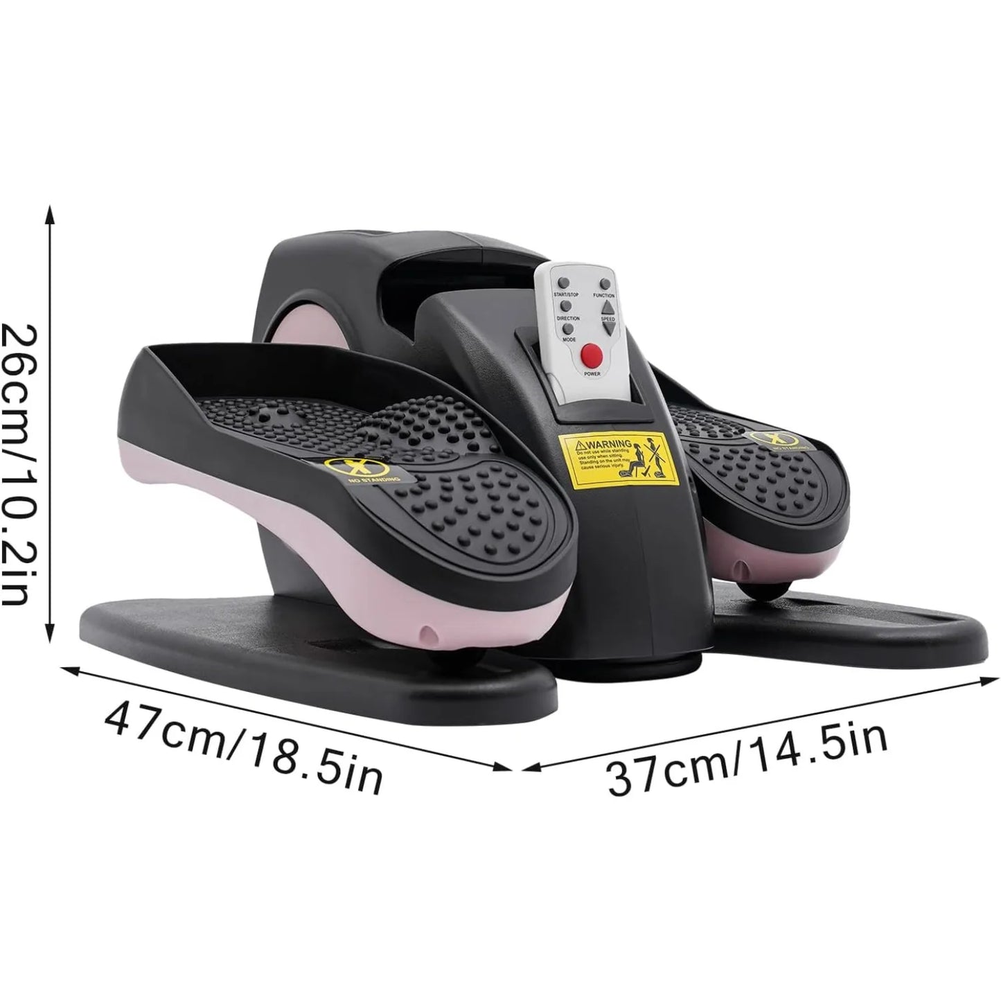 2-in-1 Seated Standing Mini Elliptical with LCD Screen Remote Control/Rehab Electric Sitting Leg Foot Pedal Exercise Equipment