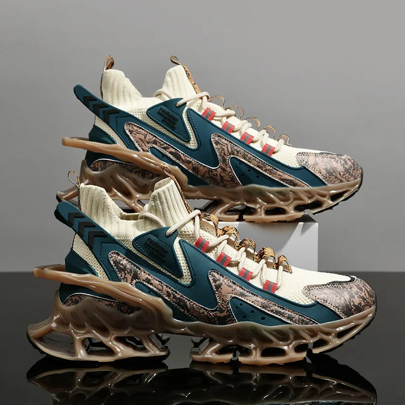 Men's Running Shoes Blade Non Slip Fashion Sneakers/Breathable Mesh Soft Sole Casual Athletic Walking Shoes