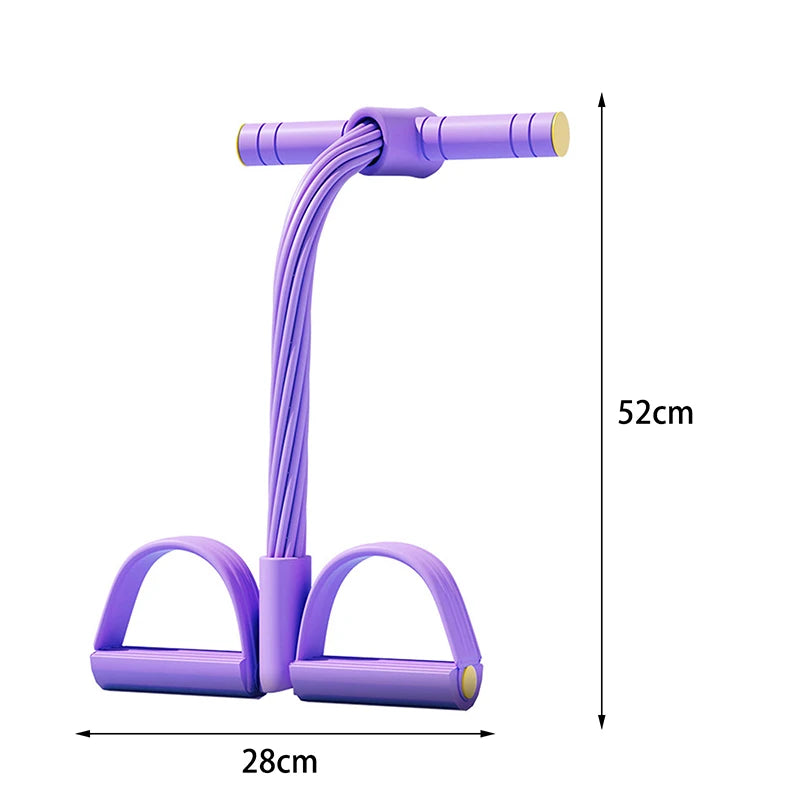 10-Tube Yoga Pedal Puller Woman Resistance Bands Abdomen/Waist Arm Training Elastic Pull Rope Fitness Equipment