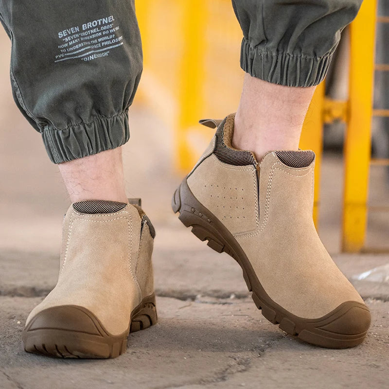 Insulation Men Work Boots Puncture-Proof Safety Shoes/Composite Toe Welder Protective Shoes Indestructible Work Shoes