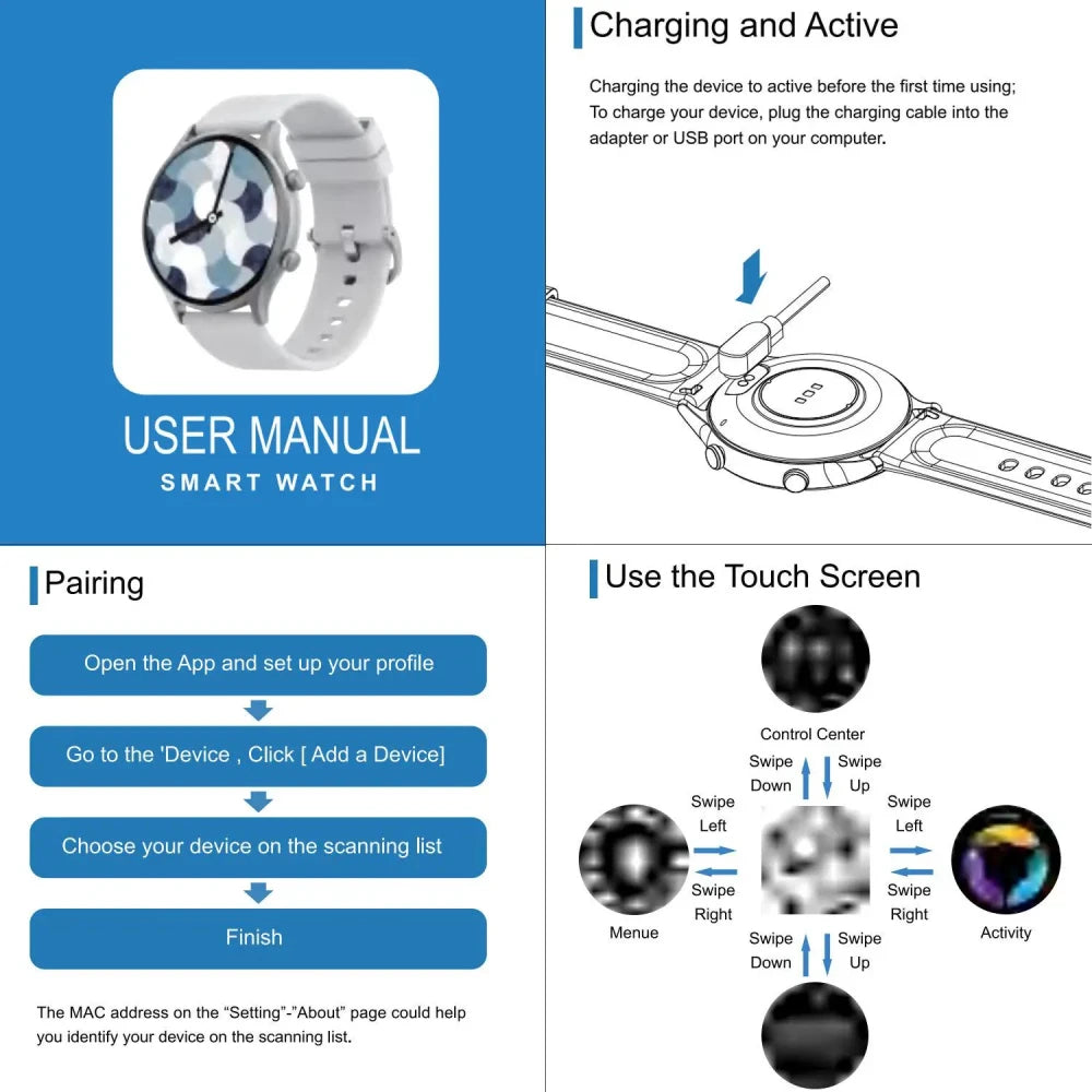 LIEFBEE Round smartwatch can answer/make calls, over 100+ Sportports modes/heart rate sleep monitoring step counting