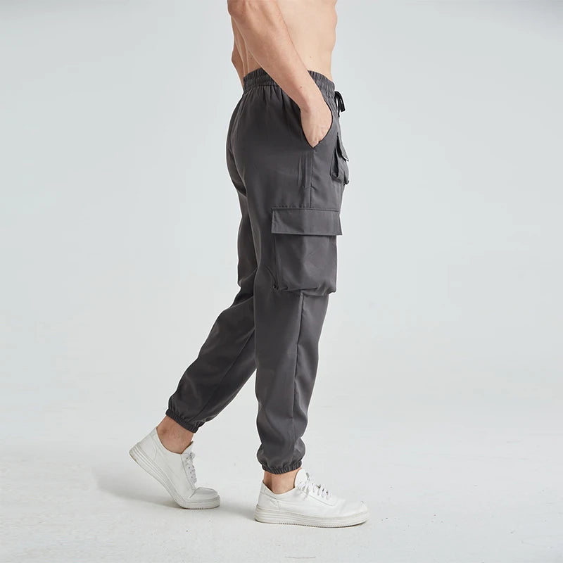 Men s Outdoor Hiking Cargo Pants Lightweight Quick Dry/Breathable Trousers with Adjustable Waistband and Pockets