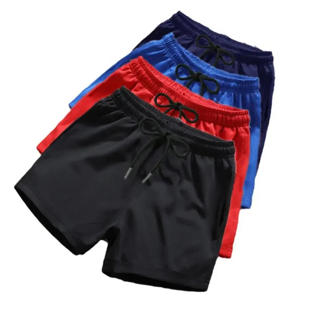 Men's Sports Shorts Elastic Waist Drawstring Gym Short Pants/Solid Drawstring Waist Outdoor Shorts Running Shorts