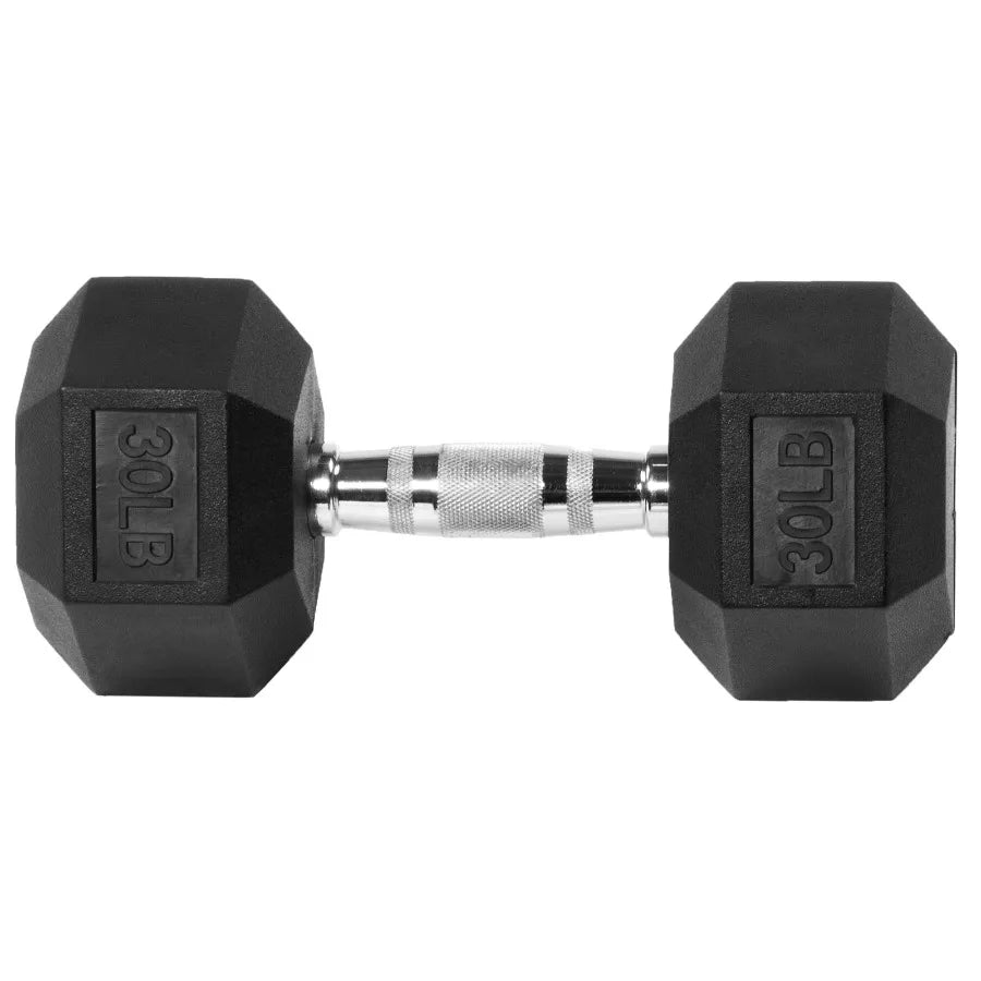 30 lbs Hex Dumbbells with Rubber Coated/Hand Weights for Exercises and Fitness