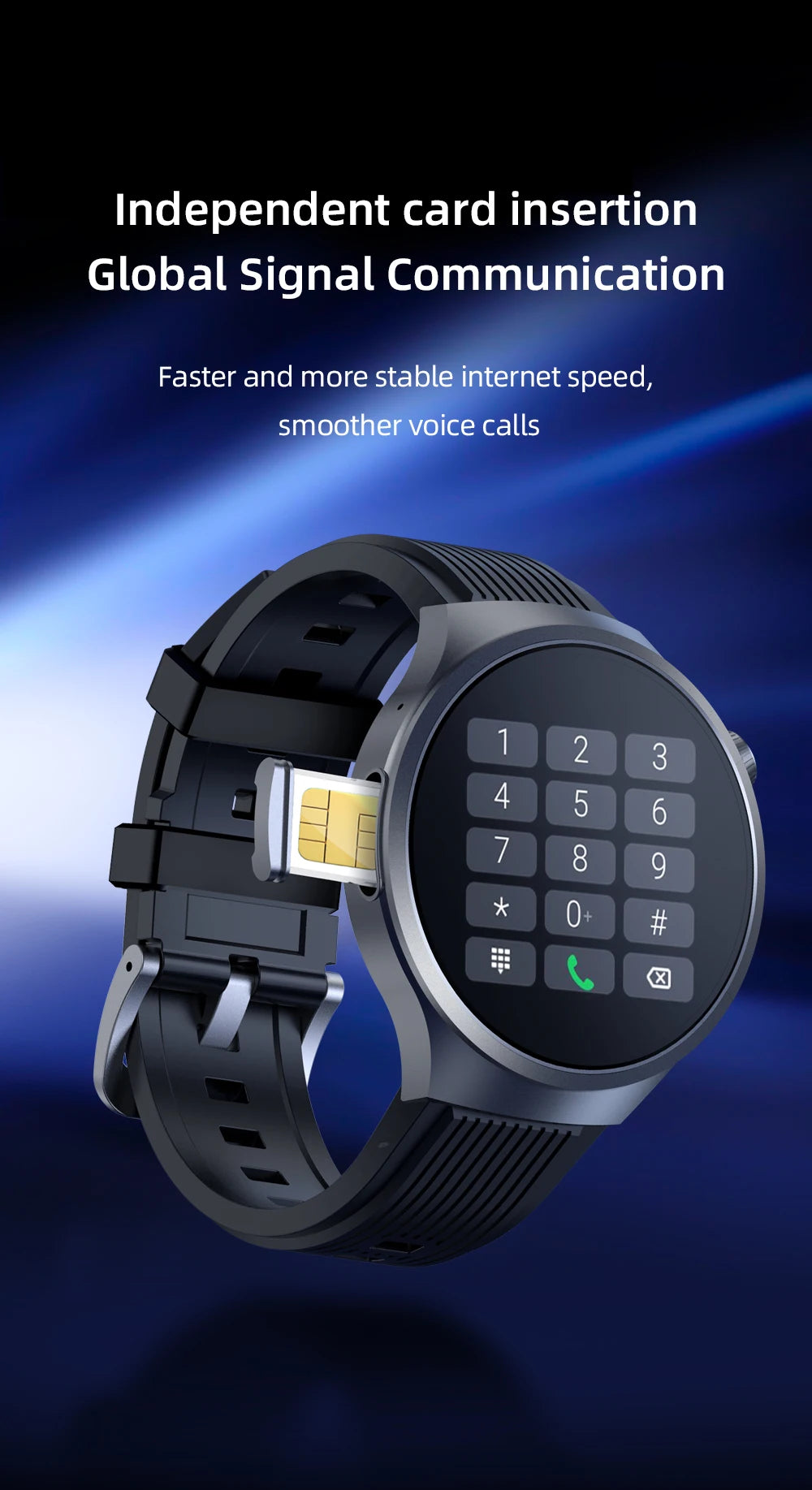 GoldenSpike 4G Full Netcom Smartwatch 1.75inch Amoled Android Smart Watch/With 8MP Camera Video Calling Sim Card Google Play