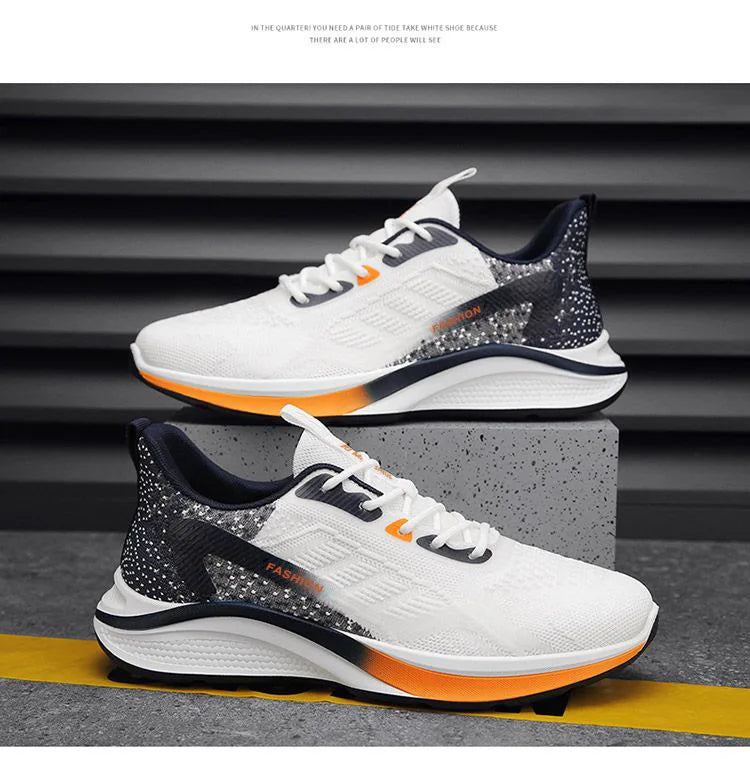 Men's Casual Shoes Men's Fashionable All-Matching Sneakers/Men's Shoes Flying Woven Breathable Mesh Cloth Shoes