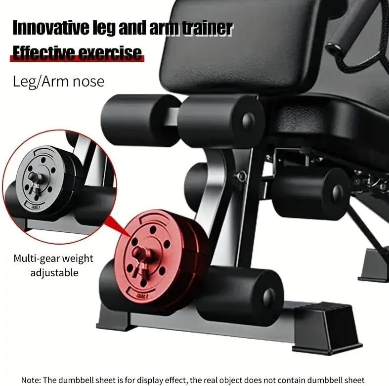 17-in-1 Multifunctional Dumbbell Stool Sit-Up Bench Adjustable Backrest/Foldable Home Gym Equipment 500kg Weight Capacity