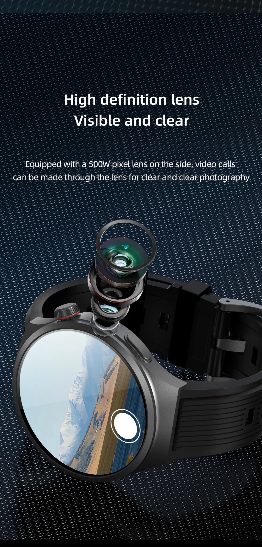 GoldenSpike 4G Full Netcom Smartwatch 1.75inch Amoled Android Smart Watch/With 8MP Camera Video Calling Sim Card Google Play