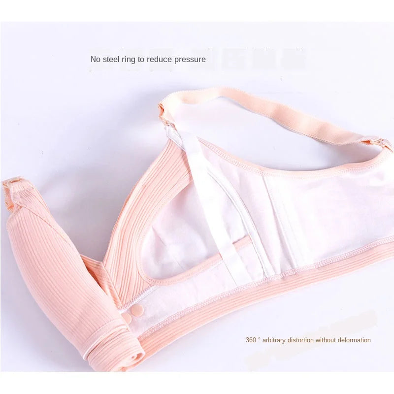 New Cotton Nursing Bra Natural Color Summer Breathable/Breastfeeding Bras for Women Maternity Bra Plus Size