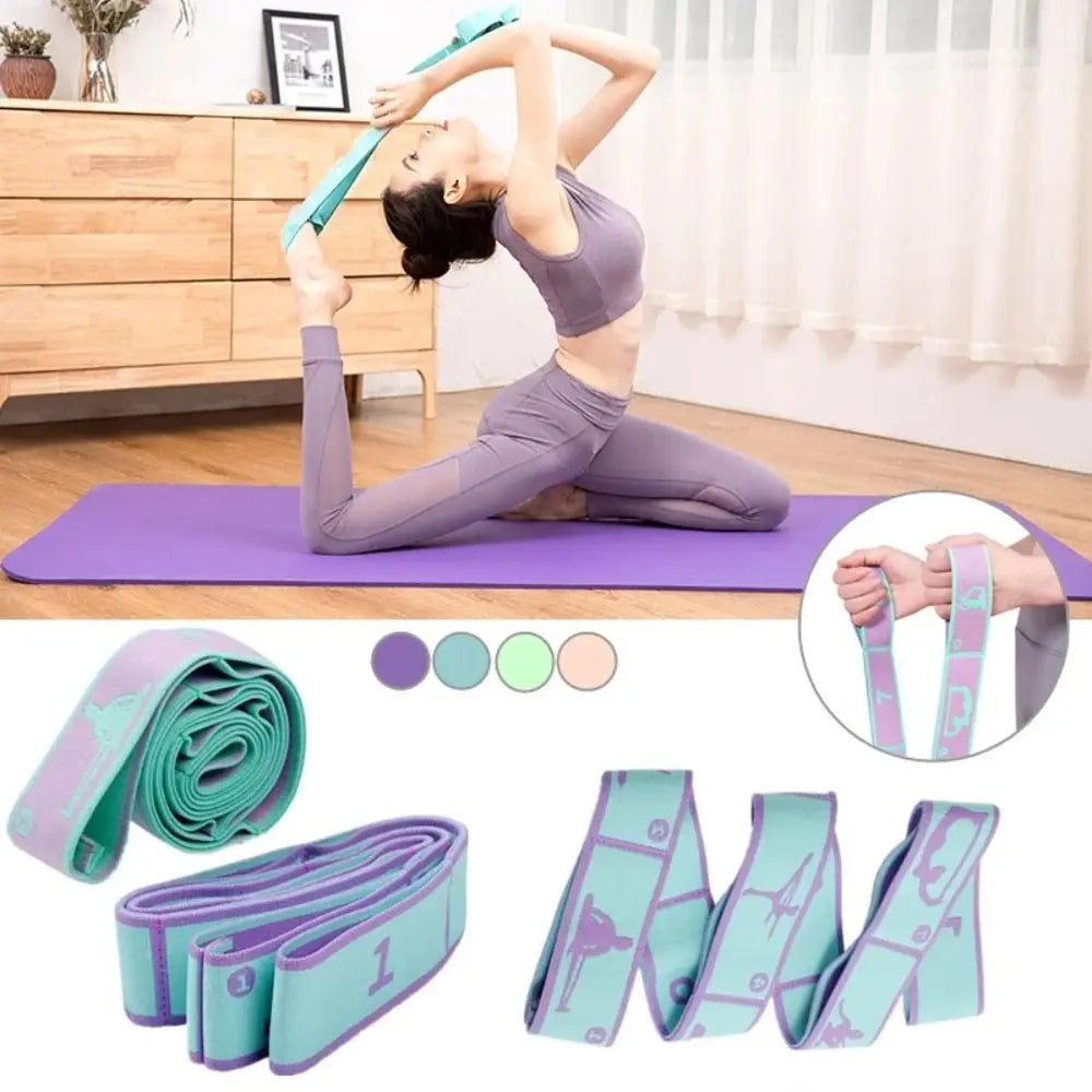 Yoga Stretching Belt Dance Stretching Band Elastic Yoga Resistance Bands/Home Pilates Exercise Pull Strap Belt Fitness Sport
