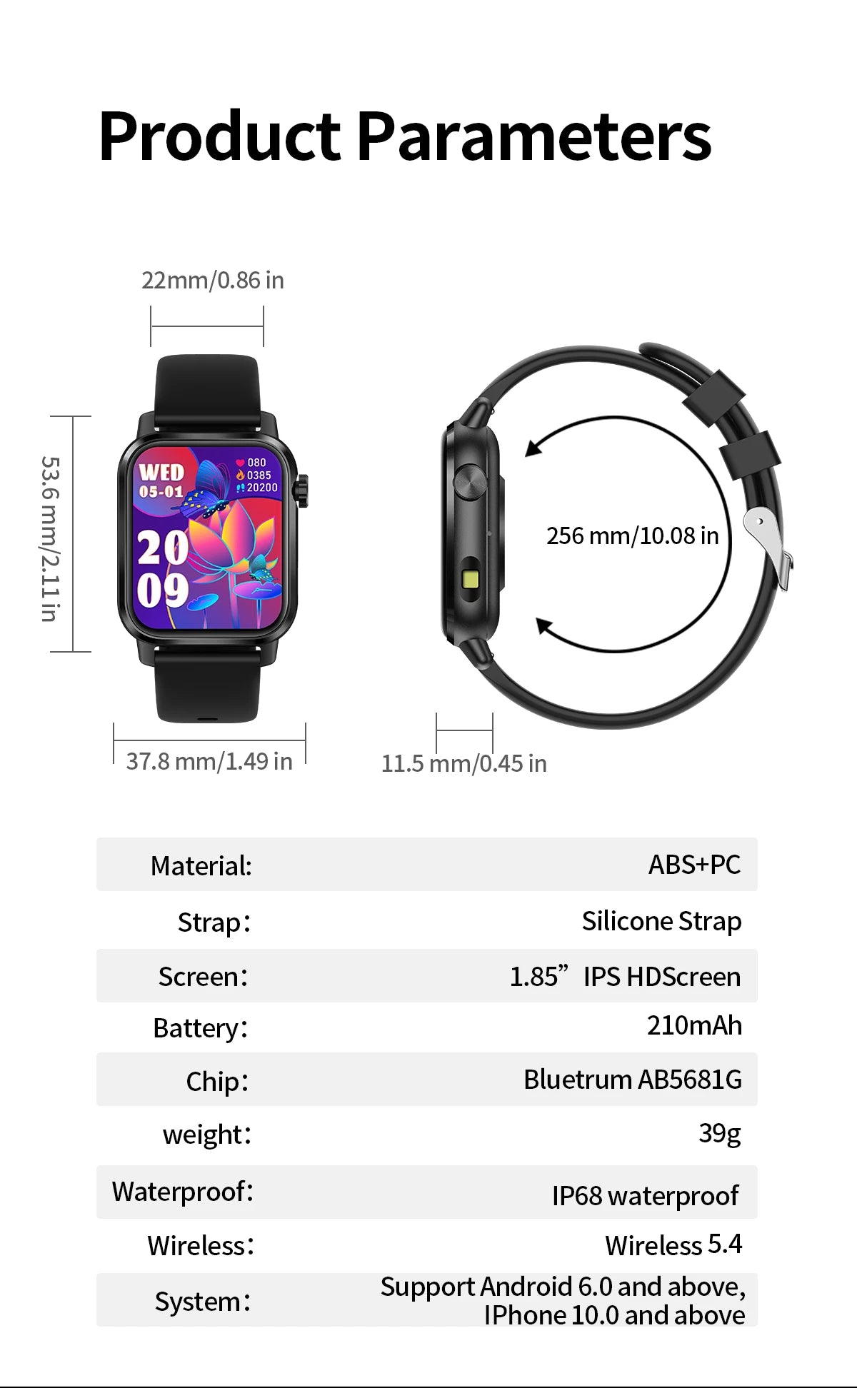 LIGE New Smart Watch 1.85''HD Screen Men Watches 3D Dial Bluetooth Call/Sport Fitness Tracker Men Smartwatch With LED Flashlight