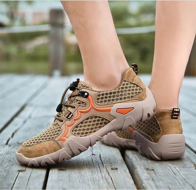 Oulylan Summer Breathable Men Hiking Shoes Mesh Outdoor Men/Climbing Shoes Men Sport Shoes Quick-dry Water Shoes