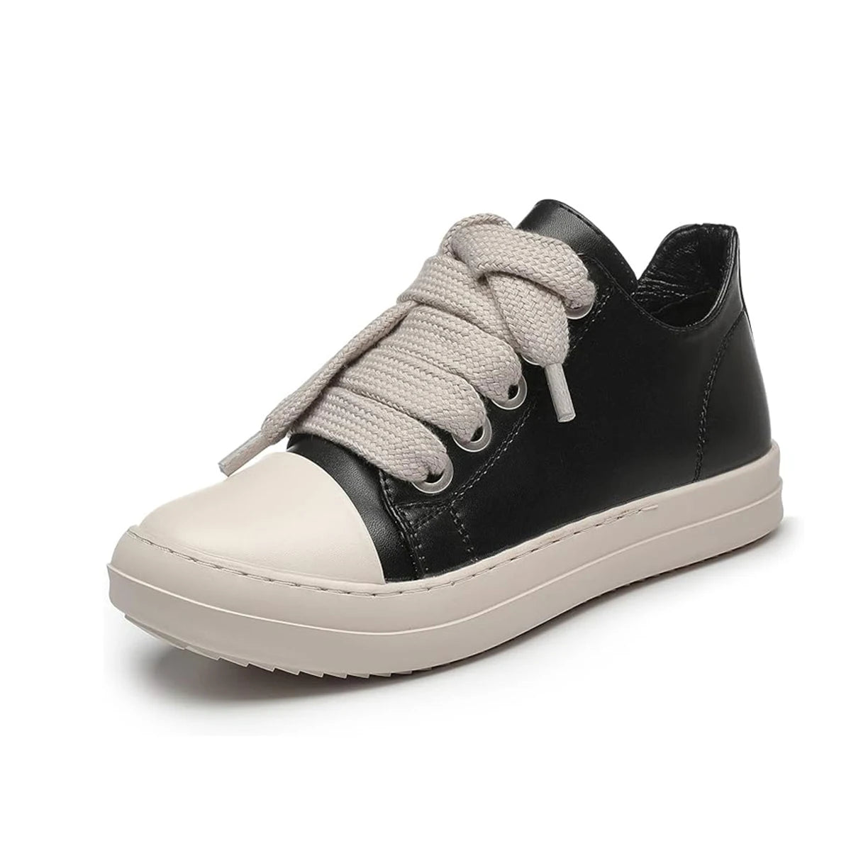 Men's Coarse Shoelaces, Low Cut Flat Bottom Casual Shoes/Minimalist College Style Sports Shoes