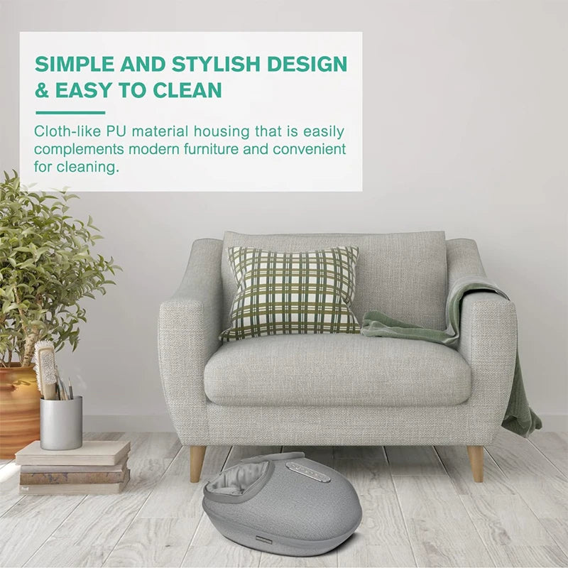 Medcursor Foot Massager Heating Therapy Adjustable/Shiatsu Deep Kneading Roller Muscle Relaxation Pain Relief for Home