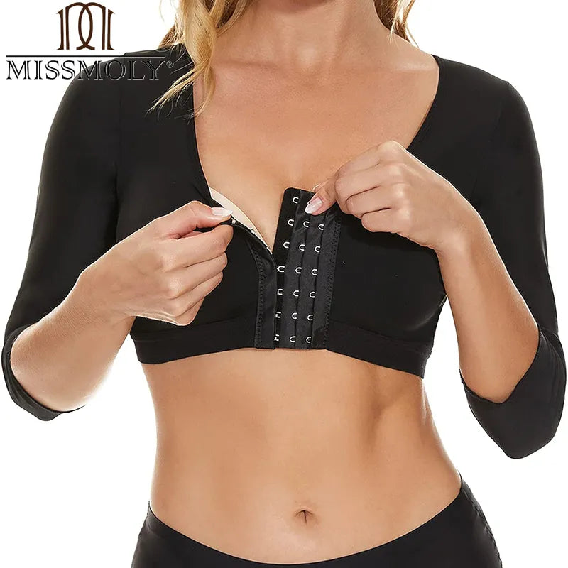 MISSMOLY Womens Arm Shaper Tops/Slimmer Compression Half Sleeve