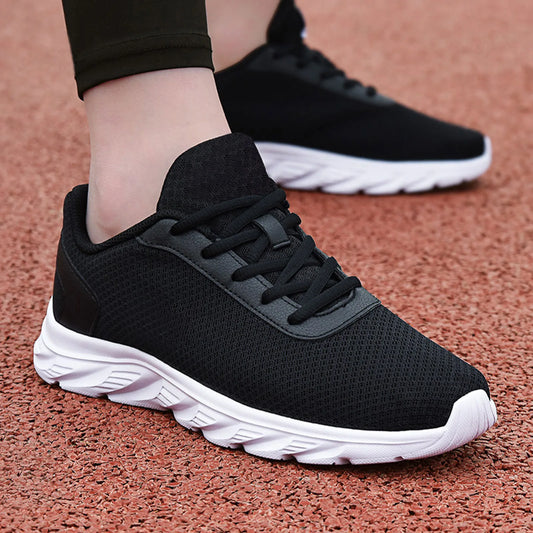 Mens Leather Sneaker Sports Shoes Simple Solid Color Fashion Summer/New Pattern Mesh Breathable Classic Sneaker