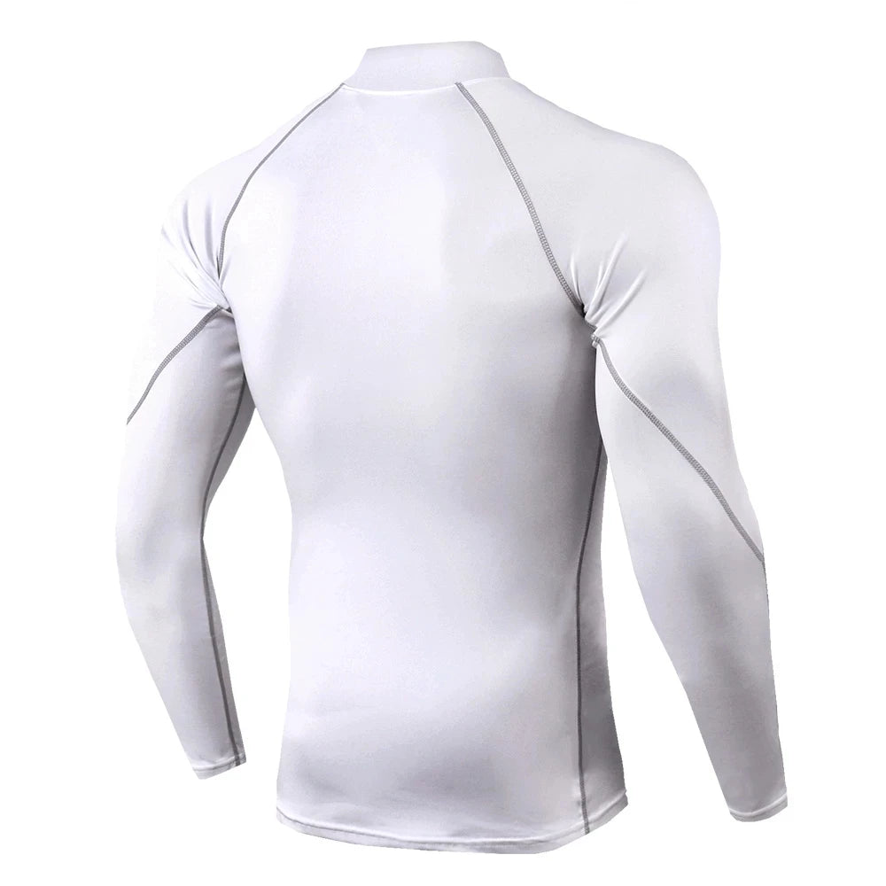 Men Bodybuilding Sport T-shirt Quick Dry Running Shirt Long Sleeve/Compression Top Gym T Shirt Men Fitness