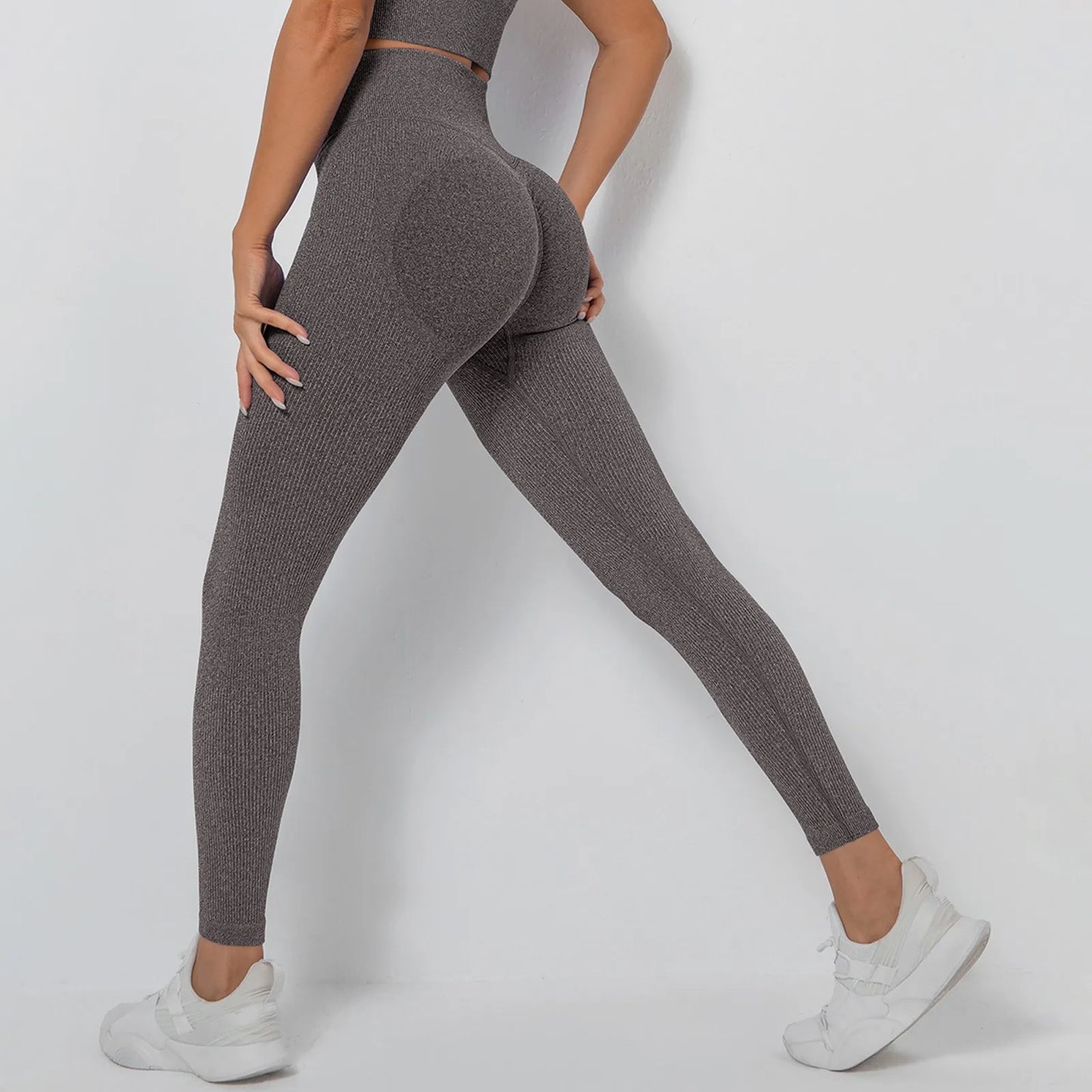 Women's Sports Leggings High Waist Butt Push Up Leggings/Seamless Compression Gym Leggings For Sports Yoga
