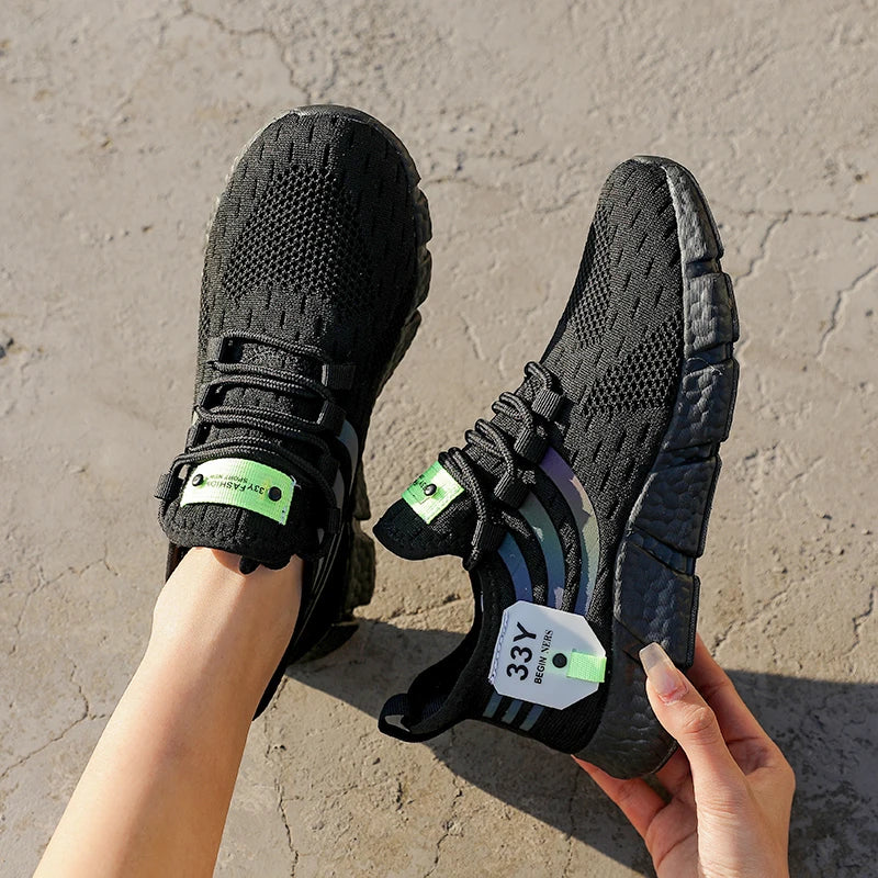 Women Casual Sports Shoes Breathable Lightweight Sneakers Anti-slip/Flats Outdoor Running Walking Shoes Female Vulcanized Shoes