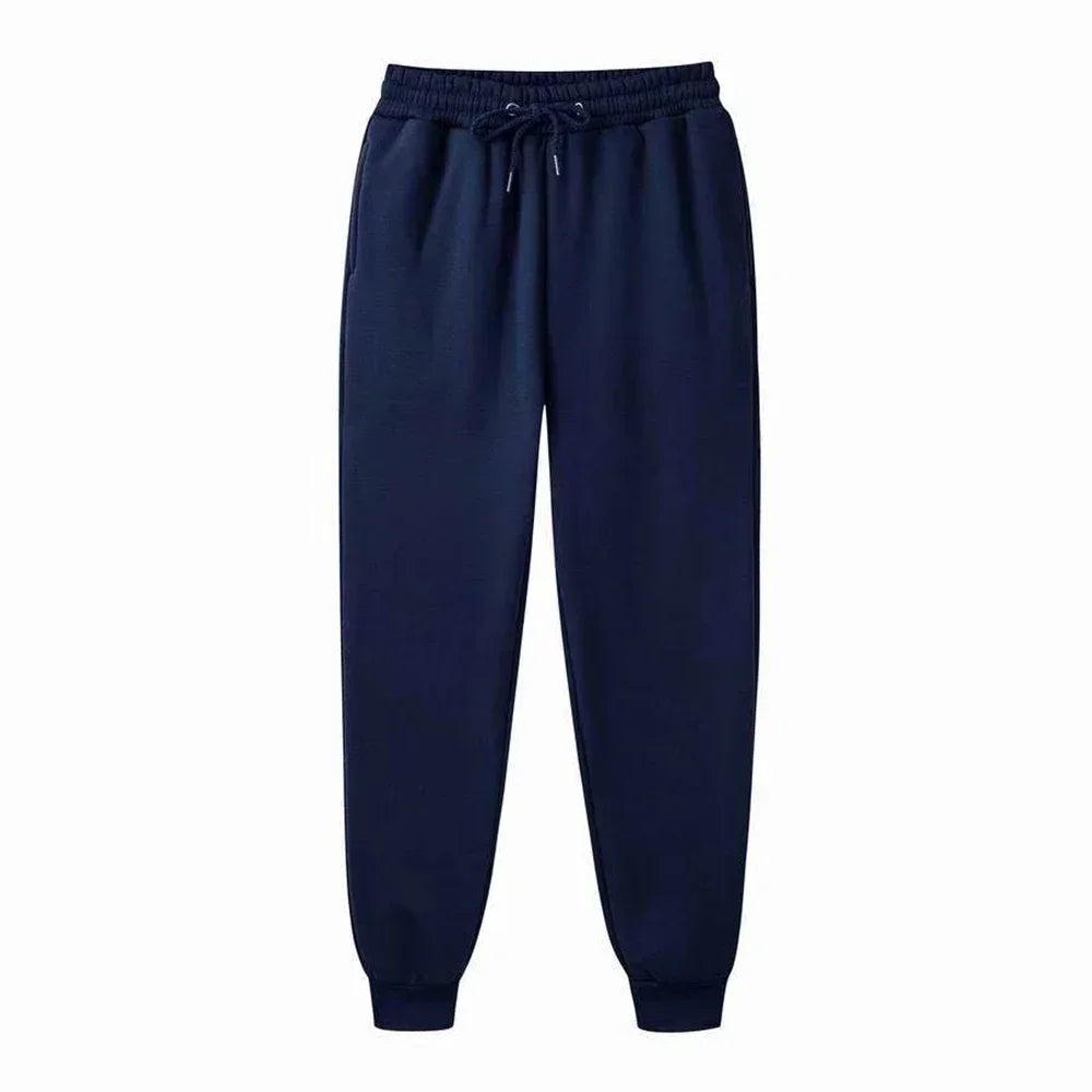 Men's Casual Pants Autumn Winter Fleece Sweatpants Men Running Jogger Sports/Gym Trousers Fashion Solid Color Workout Long Pants