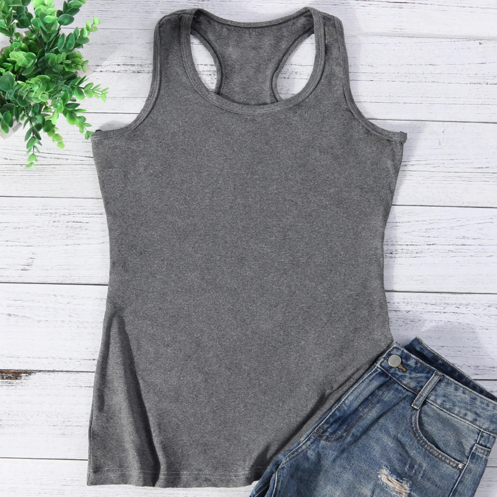Women Tank Top Sleeveless Racerback Tank Top Summer/Basic Cami Top Shirt Fitted Tank Top