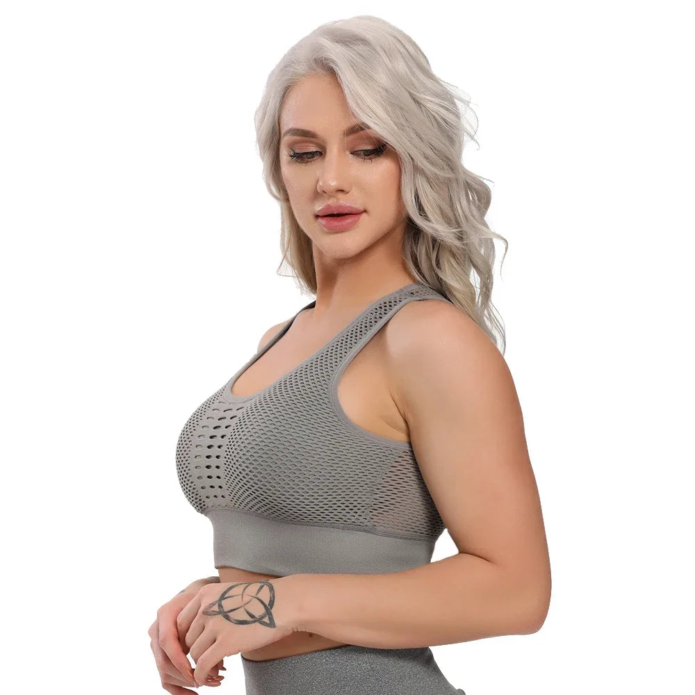 Hot Fitness Women's T-shirts Workout Sports Bra Yoga Vest Backless/Solid Quick Dry Running Gym Sport bra Yoga Shirts Tank Top