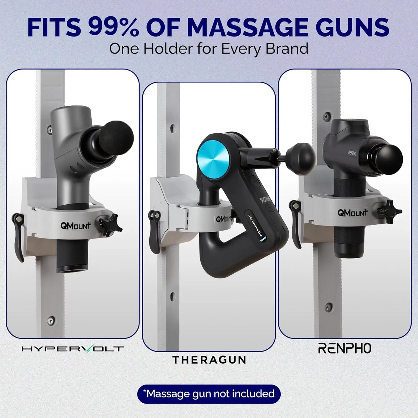 Adjustable Massage Gun Wall Mount Holder/High Strength Nylon No Slip for Deep Back Massage