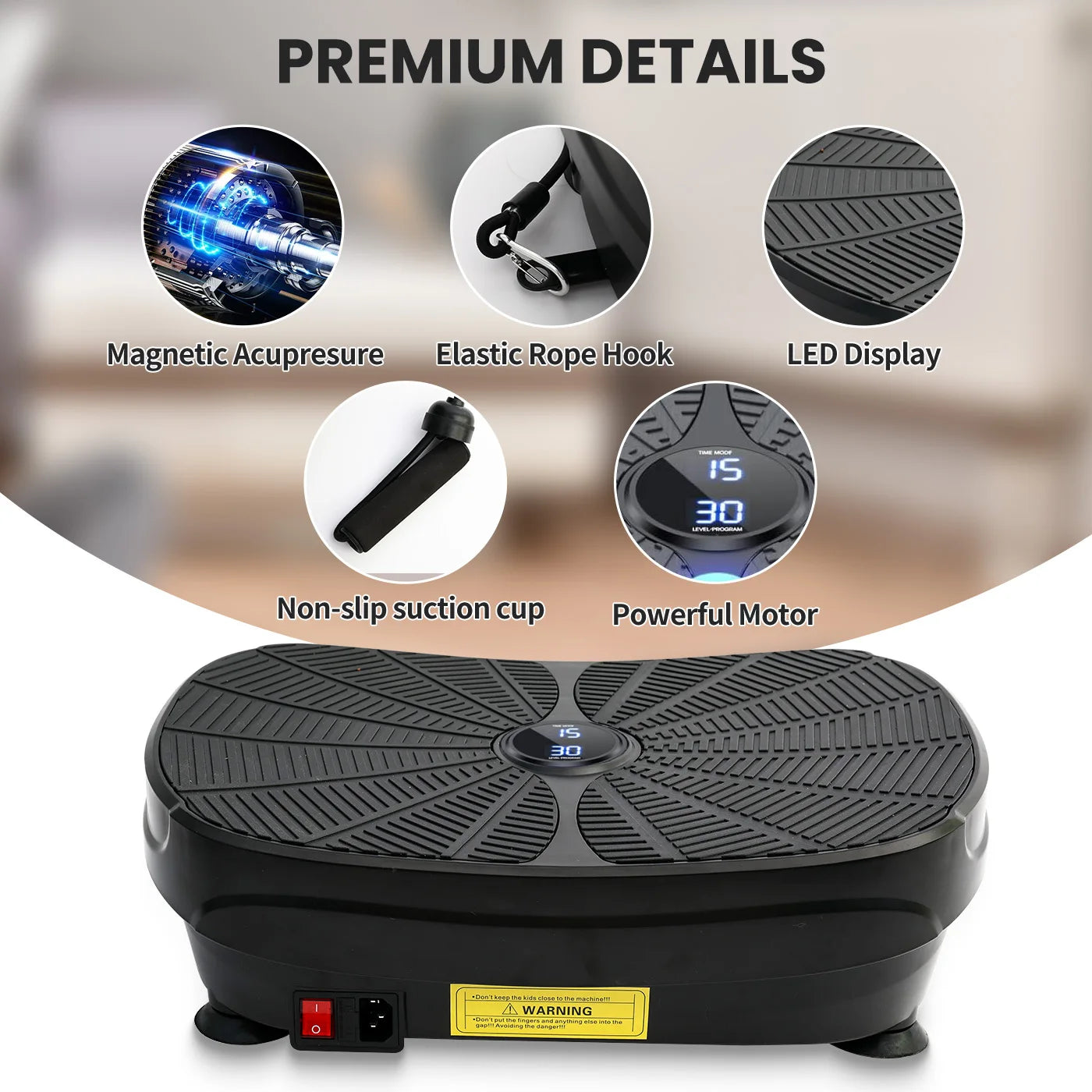 Vibration Plate Exercise Machine Whole Body Workout Power Vibration Shake Platform/Fitness Lazy Slimming Resistance Bands