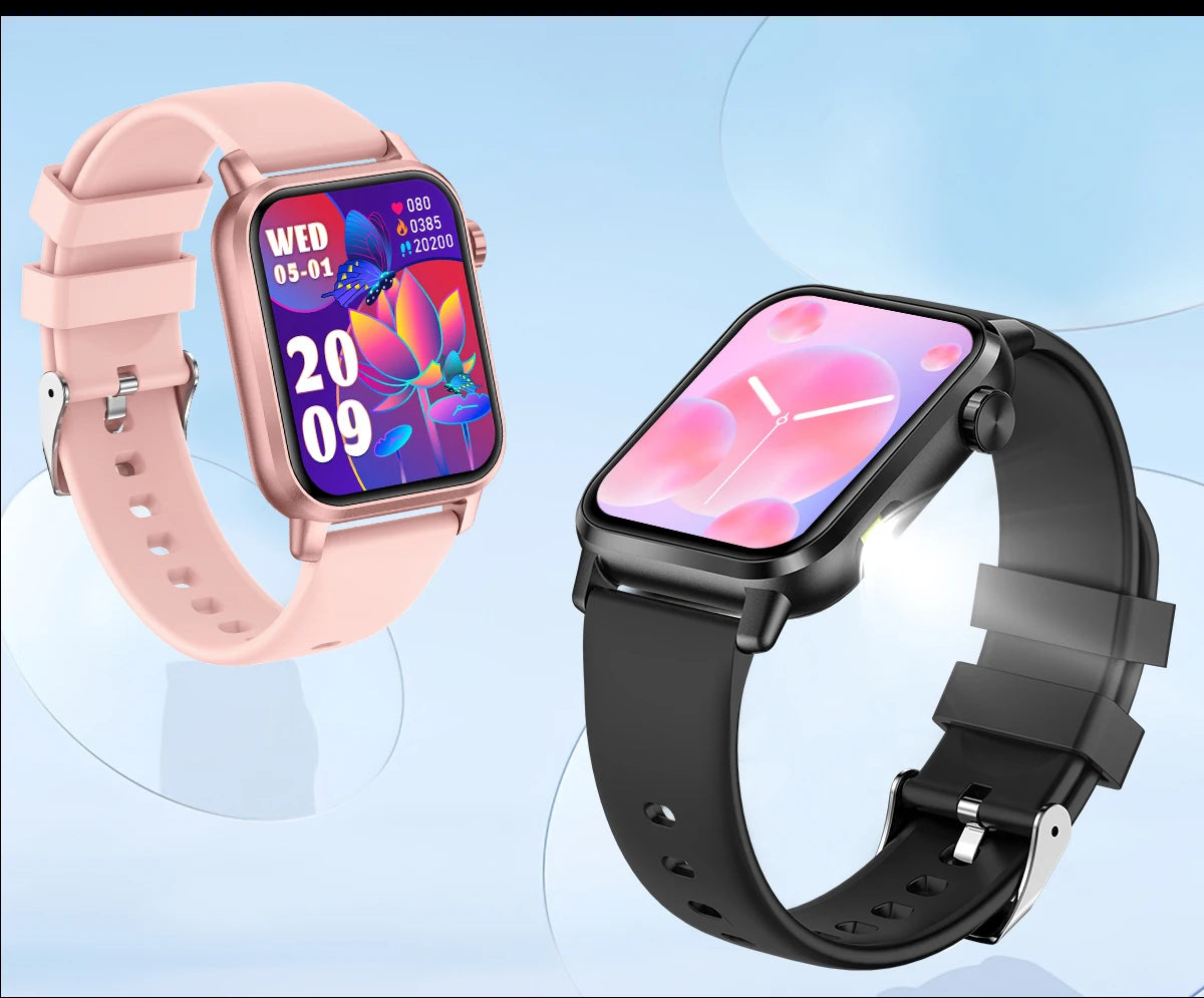 LIGE New Smart Watch 1.85''HD Screen Men Watches 3D Dial Bluetooth Call/Sport Fitness Tracker Men Smartwatch With LED Flashlight