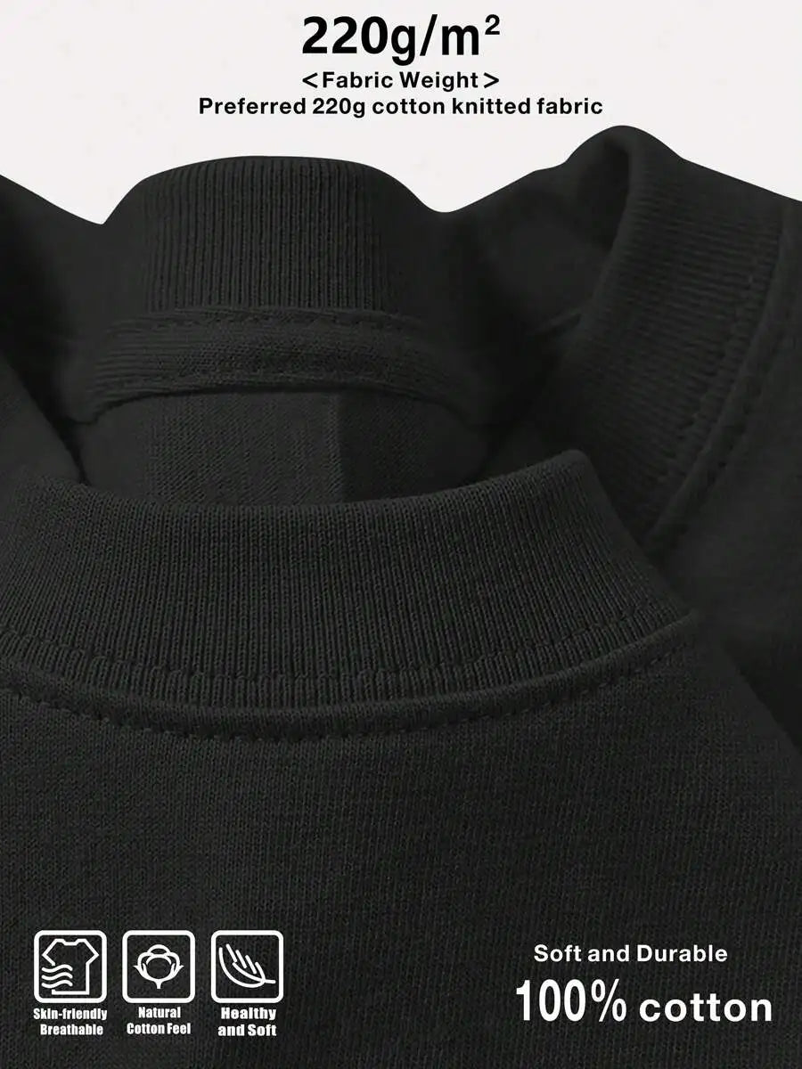 3-Piece Men's T-Shirt Set, 220 Gram Cotton Heavyweight/American Men's Apparel Available in Black and White.