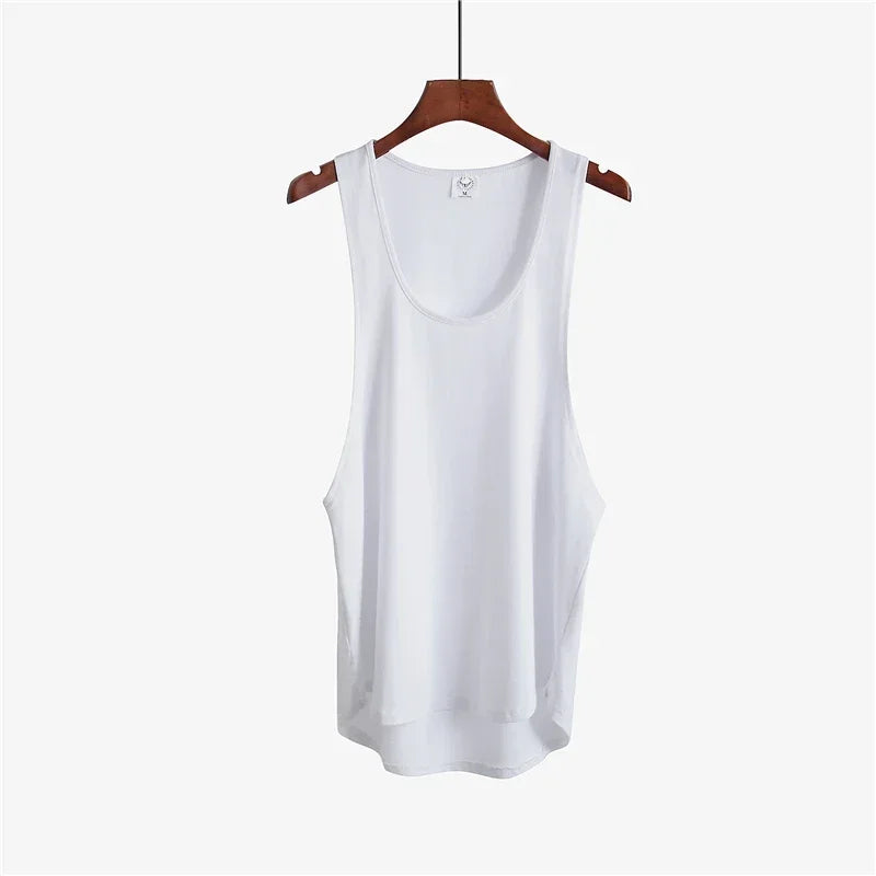 Fitness clothing blank sleeveless shirt men's gym stringer tank top bodybuilding/tank top men sportwear undershirt
