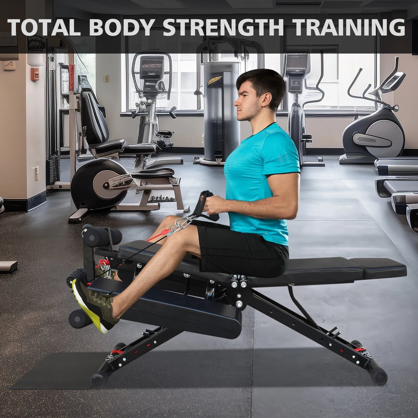 Multifunctional fitness chair adjustable full body strength training/ bench quick folding weight bench