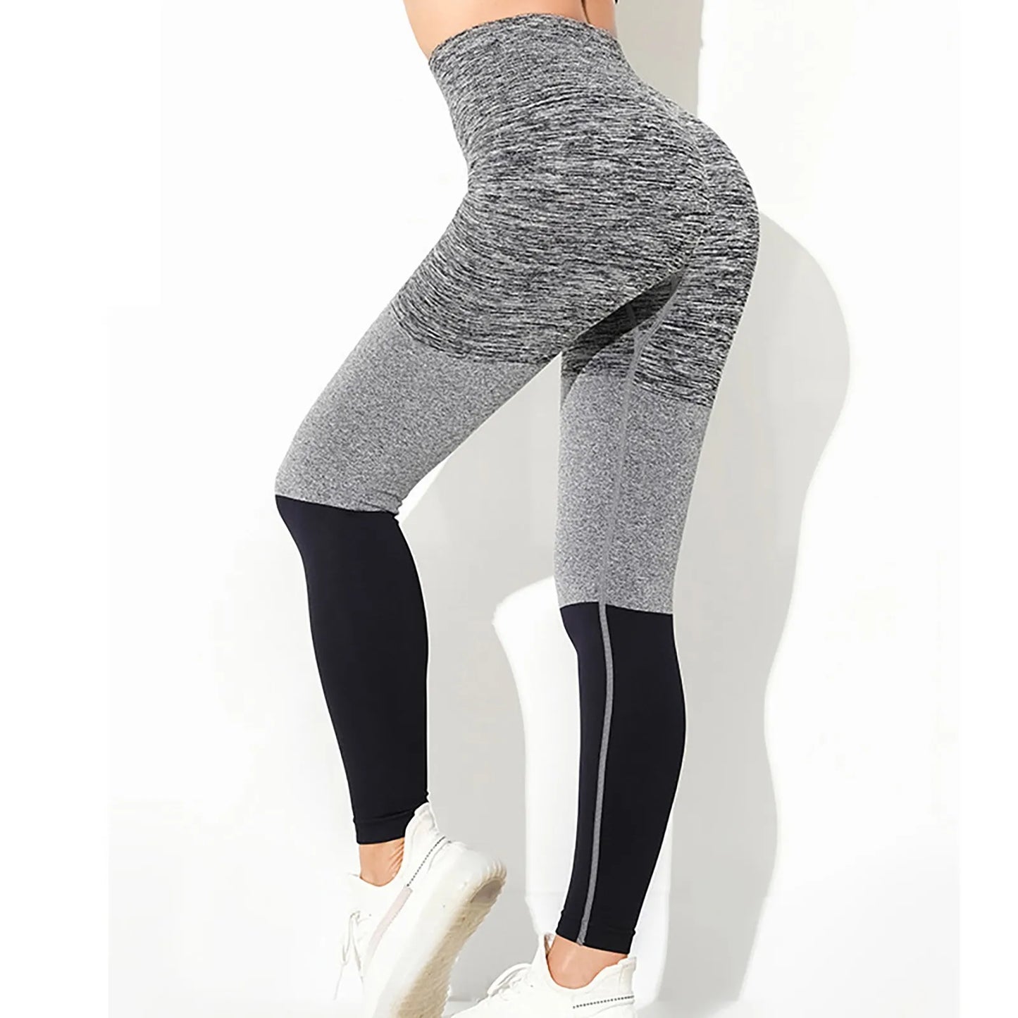 Women's Sports Leggings High Waist Colorblock Butt Lifting Leggings/Fitness Leggings Suitable for Sports Yoga Fitness