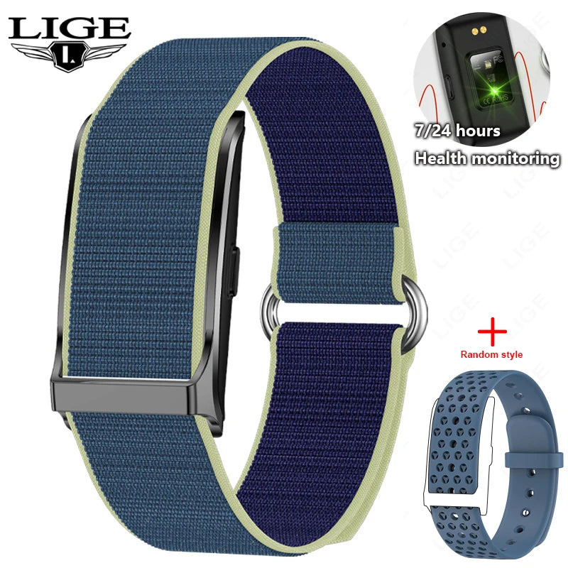 LIGE New No screen Smart Watch 20-day Ultra-long Use Time 24hours Blood Oxygen/Blood Pressure Monitoring Sports Smart Bracelet