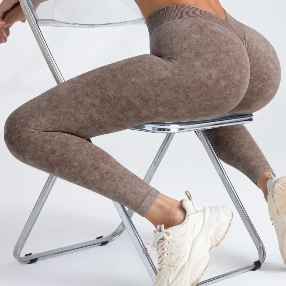 V Back Yoga Pants Women Workout Sport Leggings Fitness Seamless Leggings/Girl Gym Tights Scrunch Push Up Sportswear