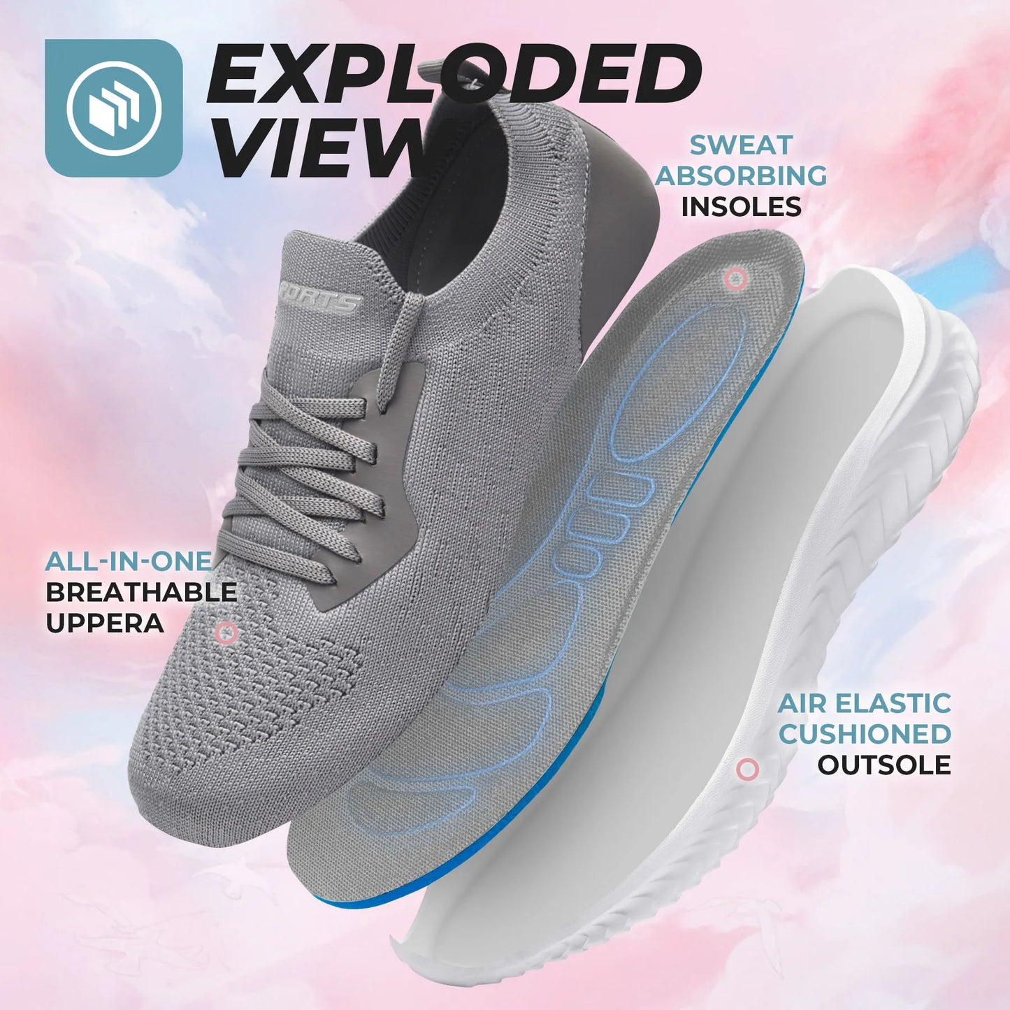 Women's Walking Shoes Women's Running Shoes Comfortable/Non-Slip Breathable Athletic Workout Sneakers