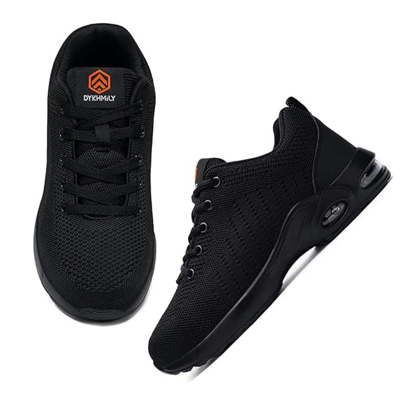 LARNMERN Steel Toe Shoes for Men Lightweight Non Slip Safety Shoes/Breathable Ladies Work Sneakers Arch Support Shoes