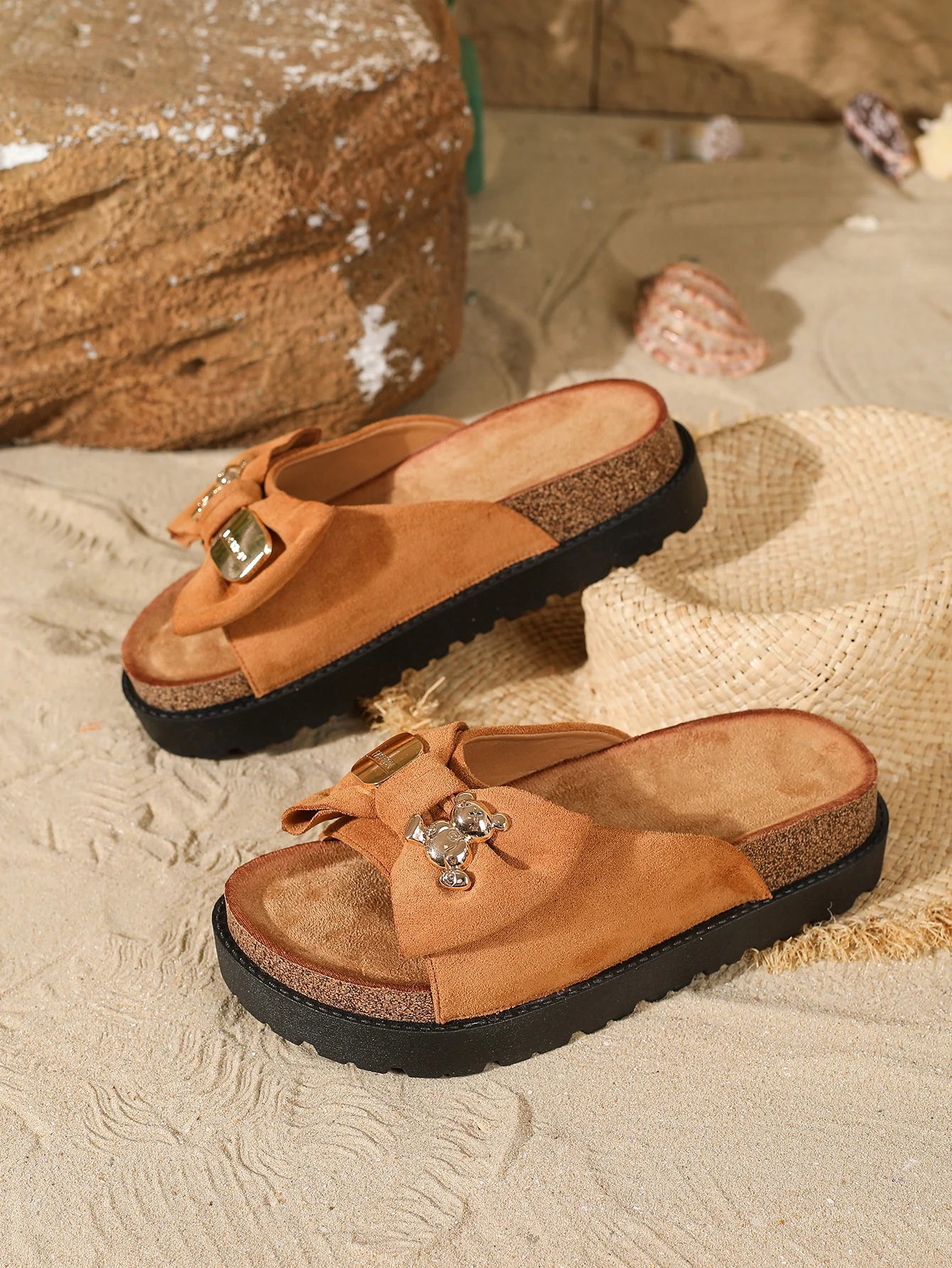 Women's Slip On Flip Flops Ring Toe Strappy/Summer Gladiator Flat Sandals