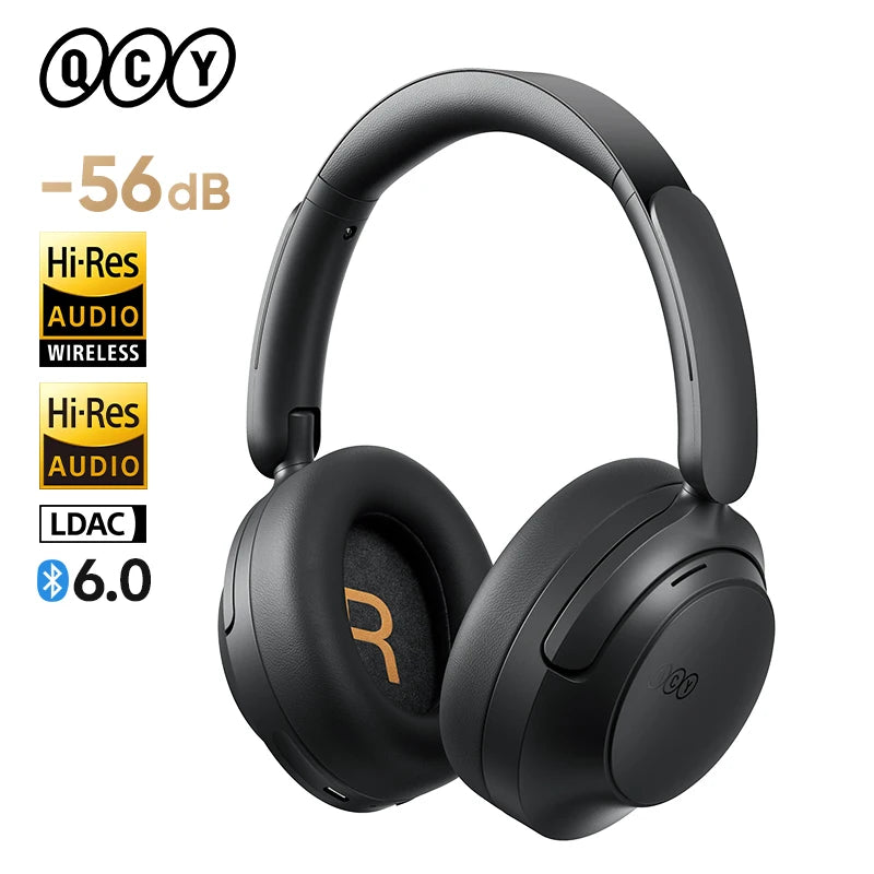 QCY H3S Over Ear Headphone Hi-Res LDAC Spatial Sound Headset/H3S -56dB Adaptive ANC Wireless Earphone Bluetooth 6.0 102Hrs