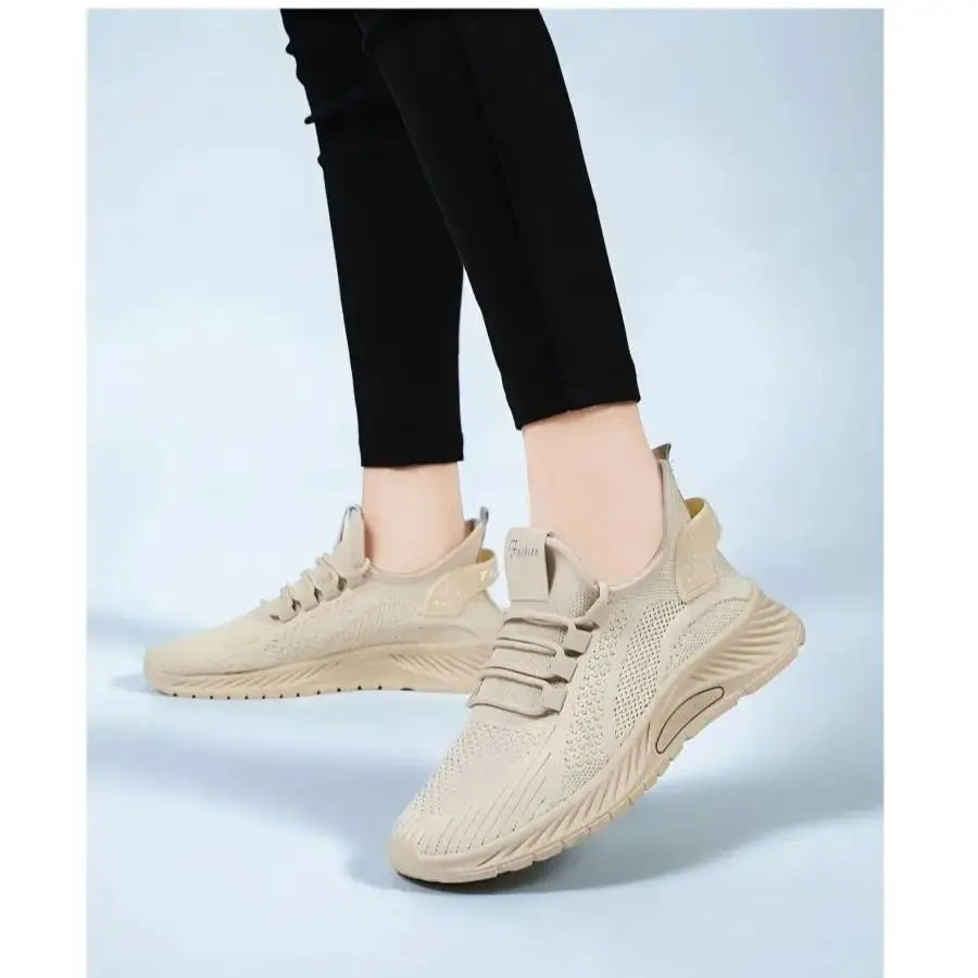 Women's Mesh Knit Running Shoes/Comfortable Non-Slip Slip-On Casual Athletic Sneakers