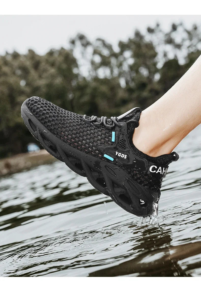 Men's Summer Mesh Sneakers Breathable for Casual Outdoor Running/Tennis Hiking & Luxury Platform Loafers Style
