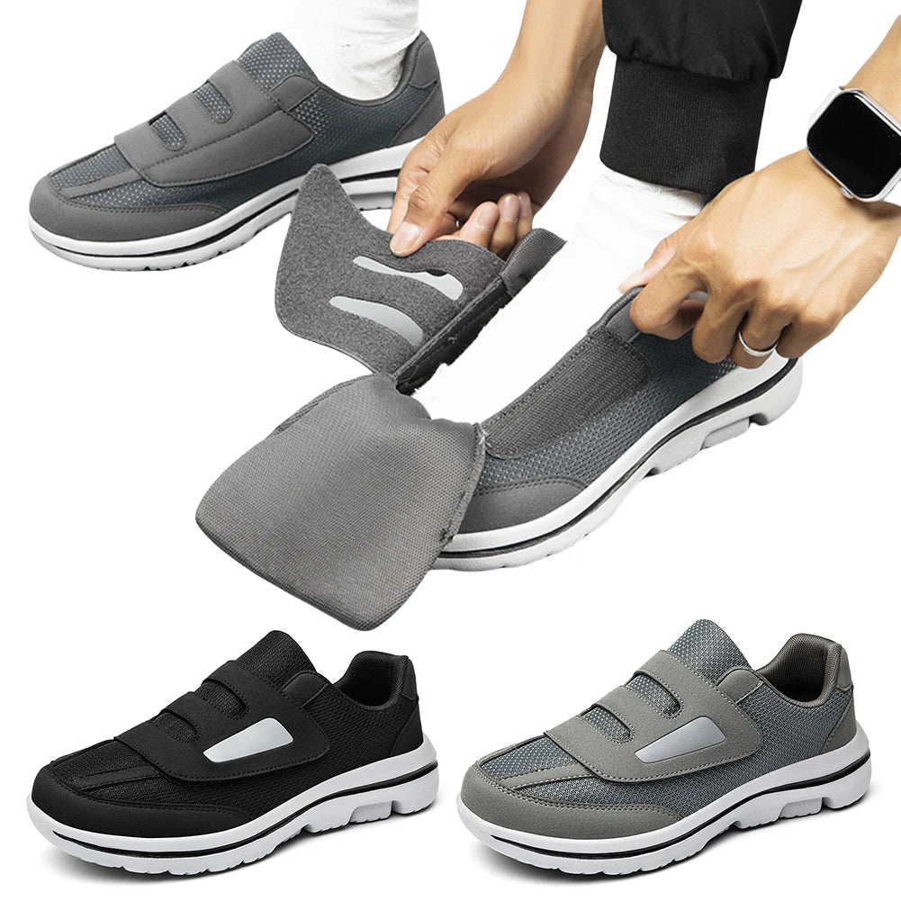 Diabetic Shoes Wide Walking Shoes with Adjustable Closure Lightweight/Edema Sneakers Non-Slip Hook and Loop Sneakers