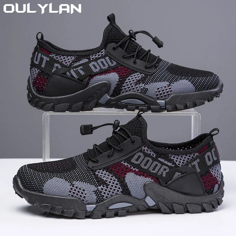 Oulylan Men Outdoor Hiking Trekking Shoes Climbing Shoes Mountain/Outdoor Non-slip Hunting Male Comfy Sport Shoe
